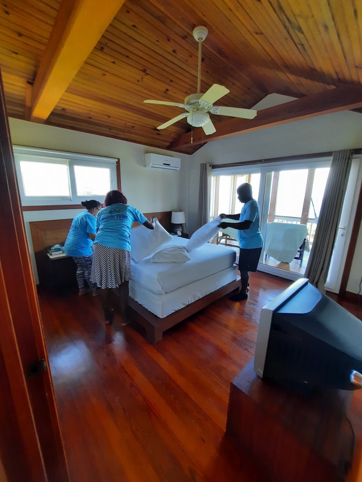Hospitality practical: resort-standard bed-making